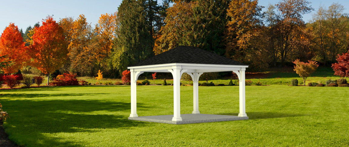 Country Lane 12x14 Vinyl A-Frame Pavilion