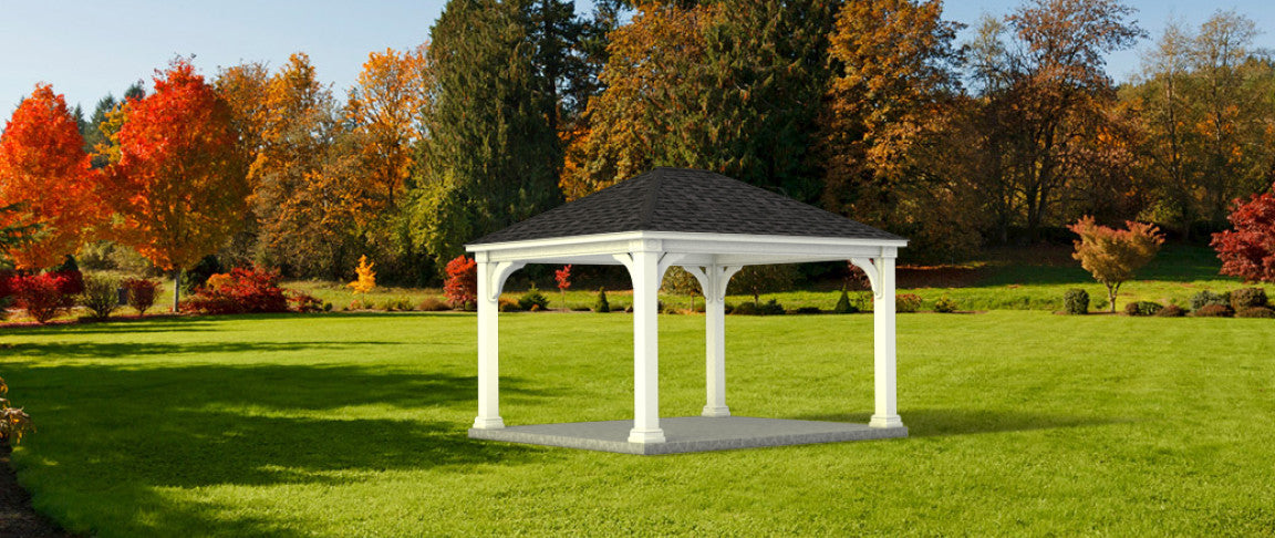 Country Lane 12x14 Vinyl A-Frame Pavilion