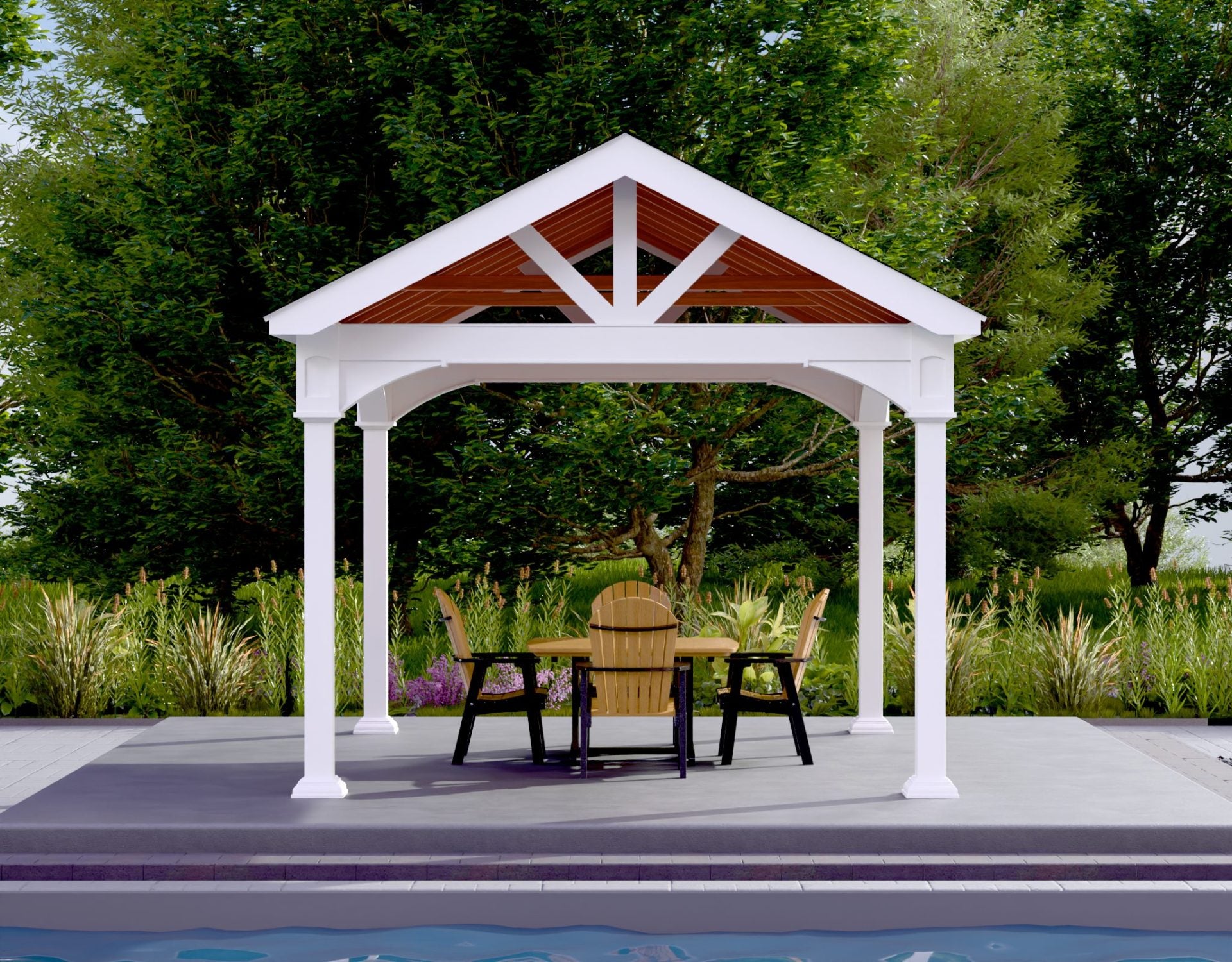 Country Lane 12x14 Vinyl A-Frame Pavilion