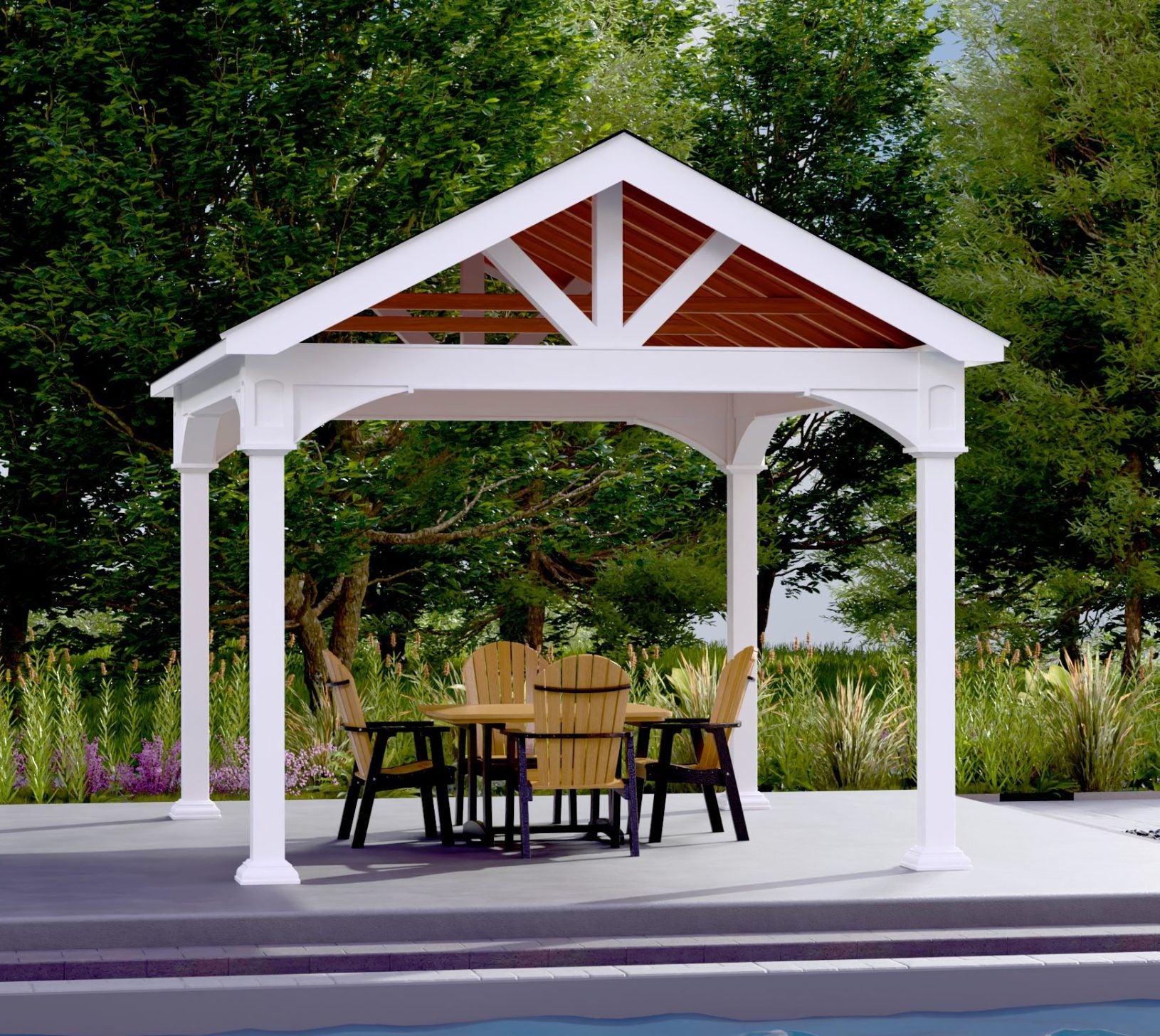 Country Lane 12x14 Vinyl A-Frame Pavilion