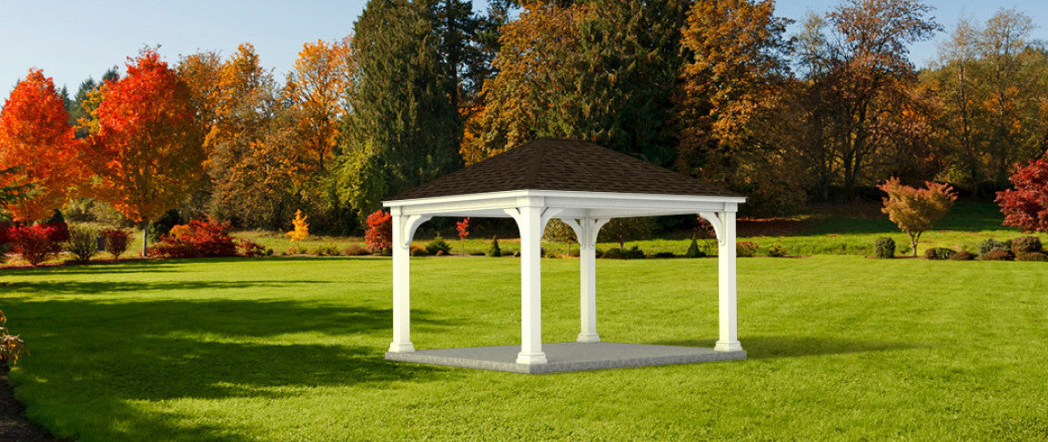 Country Lane 12x14 Vinyl A-Frame Pavilion