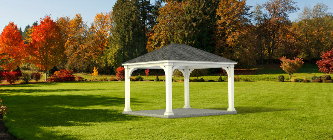 Country Lane 12x14 Vinyl A-Frame Pavilion