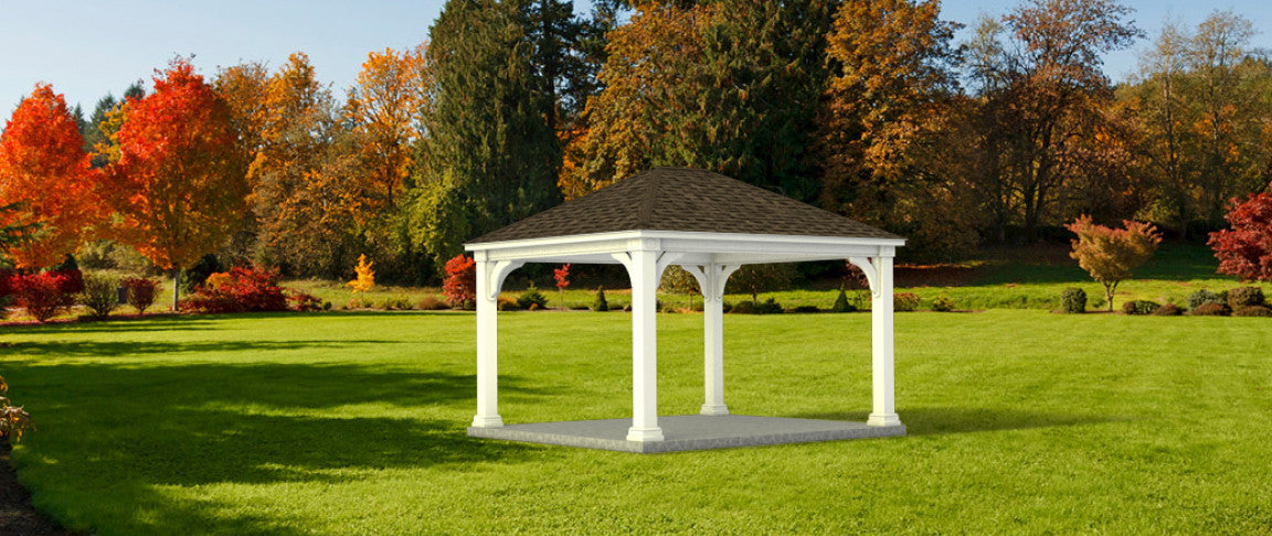 Country Lane 12x14 Vinyl A-Frame Pavilion