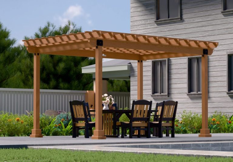 Country Lane 10x14 Wood Hollander Pergola